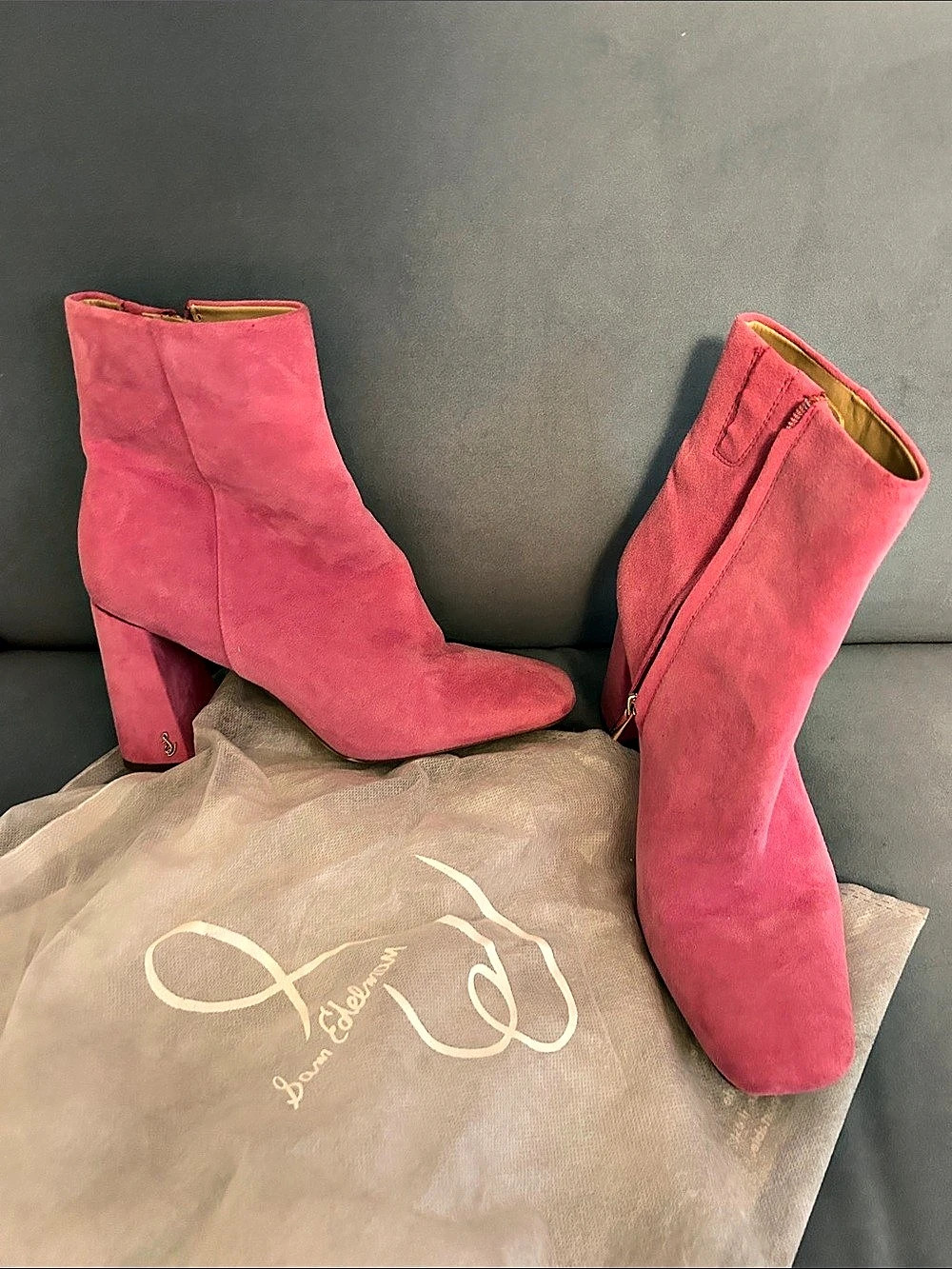 Sam Edelman Paige Suede Ankle Boot Pink
